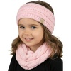 Pale Pink - Ribbed Headwrap & Scarf