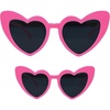 image:imageFunky Junque Heart Shaped Sunglasses Mommy and Me  Mothers Day Gift  Family Matching SunniesCandy Pink