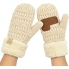 image:imageFunky Junque Kids Mittens  Thermal Knit Fleece Lined Winter Gloves for Boys amp Girls Ages 57 Soft Cozy Cold Weather WearBeige