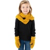 image:imageFunky Junque Kids Scarf amp Matching Sherpa Lined Mitten BundleMustard
