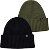 image:imageFunky Junque Mens Ribbed Knit Beanie  Soft Winter Hat for Men amp Women Lightweight Stretch Toboggan Cozy Unisex Knit Cap2 Pack Black  Olive