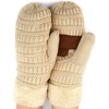 image:imageFunky Junque Mittens for Women  Fleece Lined Womens Winter Gloves Fuzzy Warm Mittens Cold Weather Fashion AccessoriesBeige