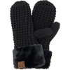 Waffle Knit - Black