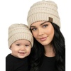 Adult & Infant - Ribbed - Beige (2 Pack)