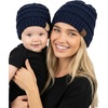 Adult & Infant - Ribbed - Navy (2 Pack)