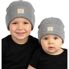 image:imageFunky Junque Mommy amp Me Beanie Set  Matching Knit Winter Hats for Baby Toddler Kids amp Moms Cute Family Beanies BundleToddler  Infant  Heathered  Grey 2 Pk