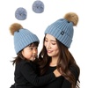 Adult/Toddler - Detachable Pom - Denim (2 Pack)