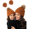 Adult/Toddler - Detachable Pom - Rust (2 Pack)