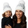 Adult/Toddler - Puffer - White/Silver (2 Pack)