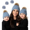 Adult/Toddler/Infant - Detachable Pom - Denim (3 Pack)