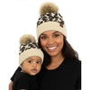 image:imageFunky Junque Mommy amp Me Single Pom AdultInfant Bundle 2 Pack  Leopard  Beige
