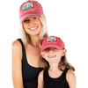 image:imageFunky Junque Mommy and Me Baseball Caps Matching Mother Daughter Hats  Soft cotton matching cap set with embroidery for mom daughter photos beach vacations brunches amp family gifts2 Pack Happy Camper  Coral