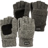 image:imageFunky Junque Premium FleeceLined Convertible Mittens  Warm Winter Knit Gloves  Value Packs Solid Colors Mixed Colors2 Pack Charcoal  Grey Mix