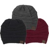 3 Pack - Black  Burgundy  Dk Melange Grey