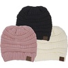 3 Pack - Black  Ivory  Indi Pink