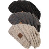 3 Pack - Black Confetti  Melange Grey Confetti  Oatmeal Confetti