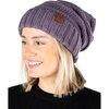 image:imageFunky Junque Slouchy Beanie for Women Winter Hat Warm Slouch Oversized Soft Chunky Cable Knit Beanies for Cold WeatherViolet