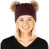 Berry/Natural Faux Fur