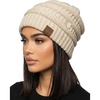 image:imageFunky Junque Womens Knit Beanie  Soft 100 Acrylic Winter Hat with Side Buttons Warm Stretchy Ribbed Beanies for WomenBeige