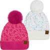 Chunky Sequin - White & Hot Pink
