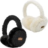 image:imageFunky Junque Womens Winter Earmuffs  Sherpa amp Suede2 Pack  Fuzzy  Black  Ivory