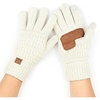 image:imageFunky Junque Womens Winter Gloves  Cute Knit Fleece Lined Touchscreen Texting Gloves for Women Teen Girls AccessoriesIvory