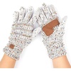 image:imageFunky Junque Womens Winter Gloves  Cute Knit Fleece Lined Touchscreen Texting Gloves for Women Teen Girls AccessoriesIvory Confetti