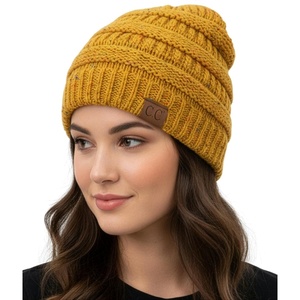 image:imageFunky Junque Adult Winter Beanie Slouchy Knit Skull Cap  Ribbed Cuff Hat for Men and Women Soft Acrylic Toboggan Warm and Lightweight Ski and Cold Weather Elastic Stretch FitMustard  Confetti