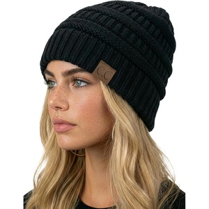 image:imageFunky Junque Adult Winter Beanie Slouchy Knit Skull Cap  Ribbed Cuff Hat for Men and Women Soft Acrylic Toboggan Warm and Lightweight Ski and Cold Weather Elastic Stretch FitBlack