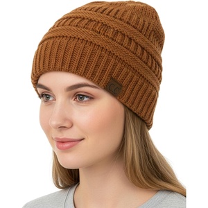 image:imageFunky Junque Adult Winter Beanie Slouchy Knit Skull Cap  Ribbed Cuff Hat for Men and Women Soft Acrylic Toboggan Warm and Lightweight Ski and Cold Weather Elastic Stretch FitClay