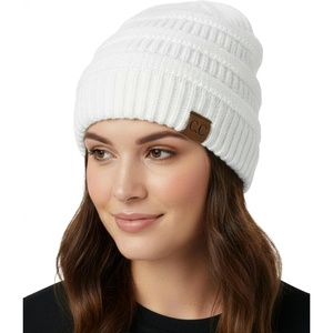 image:imageFunky Junque Adult Winter Beanie Slouchy Knit Skull Cap  Ribbed Cuff Hat for Men and Women Soft Acrylic Toboggan Warm and Lightweight Ski and Cold Weather Elastic Stretch FitIvory