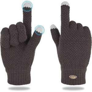 image:imageFunky Junque Basics Touch Screen Gloves for Men Knitted Cold Weather Tech Winter Mens Gloves with Touchcreen fingersCharcoal