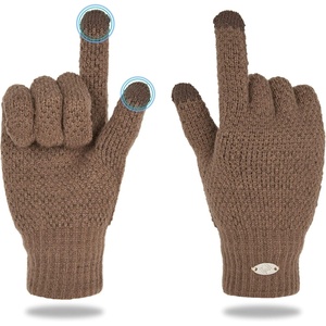image:imageFunky Junque Basics Touch Screen Gloves for Men Knitted Cold Weather Tech Winter Mens Gloves with Touchcreen fingersEspresso Brown