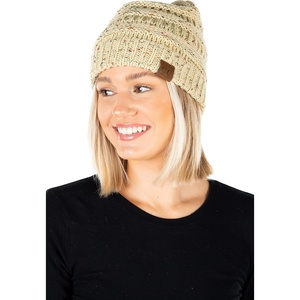 image:imageFunky Junque Confetti Knit Beanie for Women  Colorful Slouchy Cute Beanies Cable Knitted Womens Winter Hats Cozy FashionLemonade