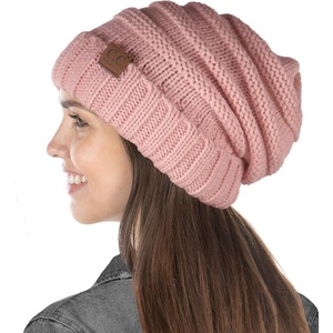 image:imageFunky Junque Exclusives Slouchy Beanie for Women  Oversized Winter Hat Chunky Cable Knit Beanies Unisex Cold Weather HatsIndi Pink