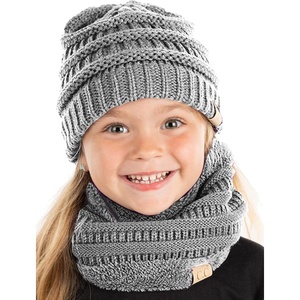 image:imageFunky Junque FleeceLined Neck Warmer Tube Scarf amp Knit Gaiter Bundle  Cozy Winter Set  Neutral Tones Vibrant HuesHeather Grey