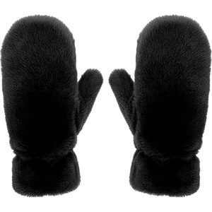 image:imageFunky Junque Fuzzy Mittens for Women Faux Fur Cold Weather Gloves Fleece Lined Cute Furry Fluffy Warm Winter FashionBlack