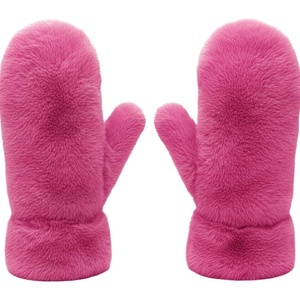 image:imageFunky Junque Fuzzy Mittens for Women Faux Fur Cold Weather Gloves Fleece Lined Cute Furry Fluffy Warm Winter FashionCandy Pink