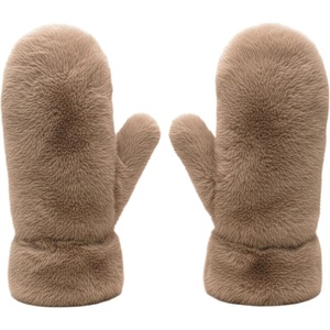 image:imageFunky Junque Fuzzy Mittens for Women Faux Fur Cold Weather Gloves Fleece Lined Cute Furry Fluffy Warm Winter FashionTaupe