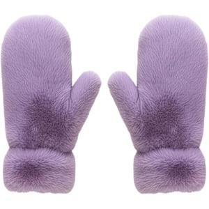 image:imageFunky Junque Fuzzy Mittens for Women Faux Fur Cold Weather Gloves Fleece Lined Cute Furry Fluffy Warm Winter FashionViolet