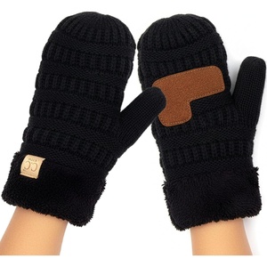 image:imageFunky Junque Kids Mittens  Thermal Knit Fleece Lined Winter Gloves for Boys amp Girls Ages 57 Soft Cozy Cold Weather WearBlack
