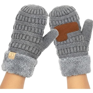 image:imageFunky Junque Kids Mittens  Thermal Knit Fleece Lined Winter Gloves for Boys amp Girls Ages 57 Soft Cozy Cold Weather WearHeather Grey