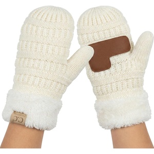 image:imageFunky Junque Kids Mittens  Thermal Knit Fleece Lined Winter Gloves for Boys amp Girls Ages 57 Soft Cozy Cold Weather WearIvory