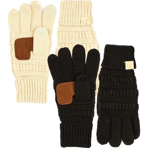 image:imageFunky Junque Kids Touchscreen Gloves  Soft Stretchy Winter Gloves for Boys amp Girls Ages 47 Cozy Girls Winter AccessoriesBlack  Beige 2 Pack