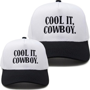 image:imageFunky Junque Matching Family Trucker Hat Set Adult amp Child Baseball Caps  Mommy amp me 2tone vintage snapback caps for family photos baby showers outings amp matching giftsCool It  Cowboy  BlackWhite
