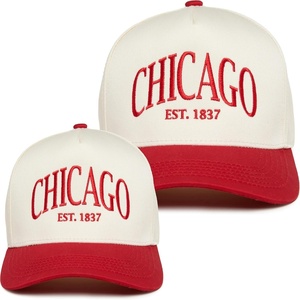 image:imageFunky Junque Matching Family Trucker Hat Set Adult amp Child Baseball Caps  Mommy amp me 2tone vintage snapback caps for family photos baby showers outings amp matching giftsChicago  RedBeige