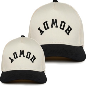 image:imageFunky Junque Matching Family Trucker Hat Set Adult amp Child Baseball Caps  Mommy amp me 2tone vintage snapback caps for family photos baby showers outings amp matching giftsHowdy Upside Down  BlackBeige