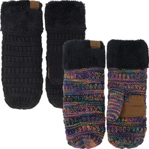 image:imageFunky Junque Mittens for Women  Fleece Lined Womens Winter Gloves Fuzzy Warm Mittens Cold Weather Fashion Accessories2pack Black  32