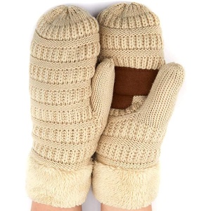 image:imageFunky Junque Mittens for Women  Fleece Lined Womens Winter Gloves Fuzzy Warm Mittens Cold Weather Fashion AccessoriesBeige