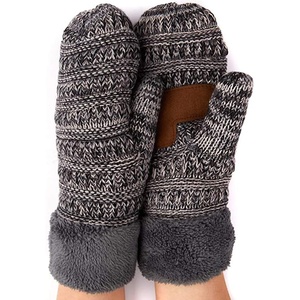 image:imageFunky Junque Mittens for Women  Fleece Lined Womens Winter Gloves Fuzzy Warm Mittens Cold Weather Fashion AccessoriesFour Tone Mix  Grey Multi 31